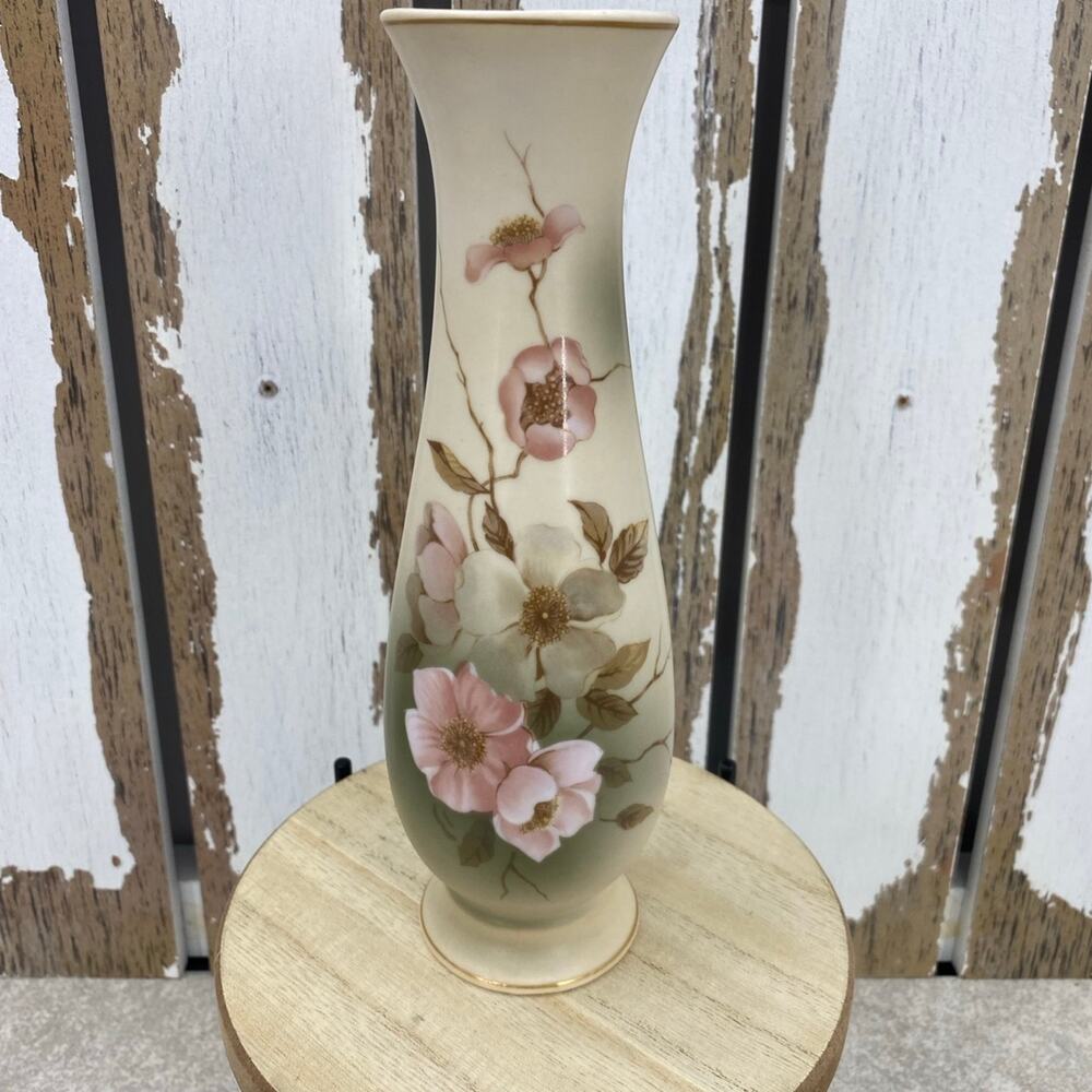 Hummelwerk Victorian Garden Porcelain Bud Vase Cottage Core Japan 8”